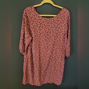 Old Navy Red Dainty Floral Dress